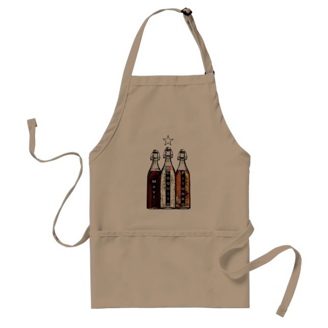 Tablier Boissons traditionnelles portoricaines 100% Boricu (Devant)