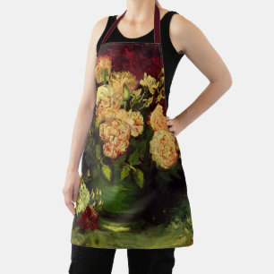 Tablier Bol avec pivoines et roses par Vincent van Gogh