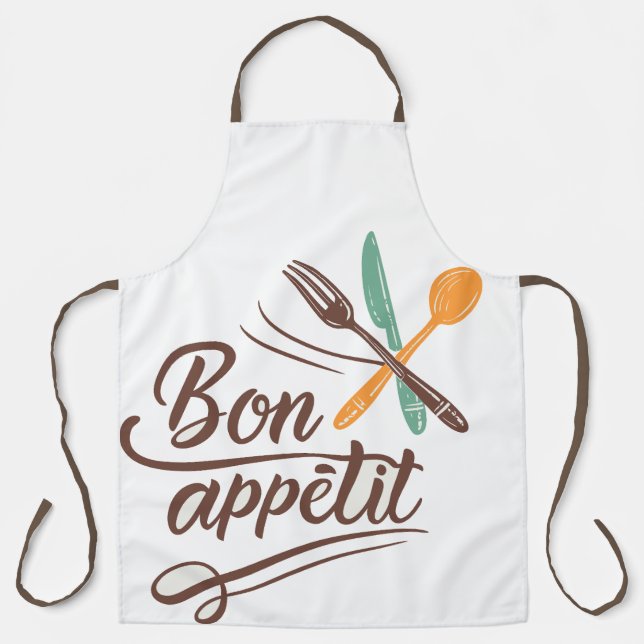 Tablier Bon Appétit Décor Cutlery Illustration (Recto)