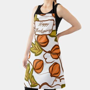 Tablier Bon thanksgiving Automne Automne Vignes Citrouille