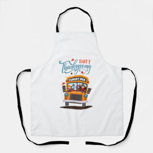 Tablier Bon thanksgiving Chute Turquie Merci autobus scola