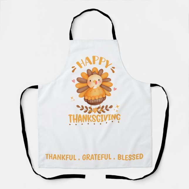 Tablier Bon thanksgiving personnalisé (Recto)