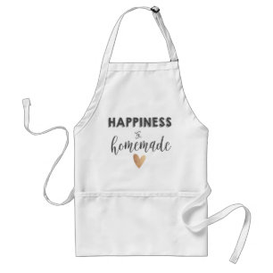 Tablier BONHEUR MAISON Cute Typographie noir blanc