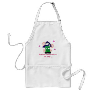Tablier Bonhomme de neige avec citation mignonne