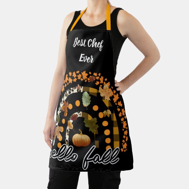 Tablier Bonjour Automne Citrouille tendance (Insitu)