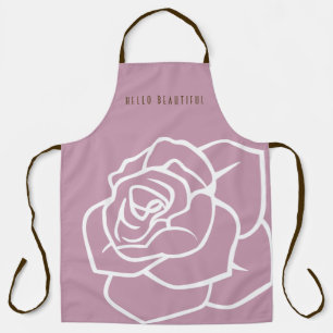 Tablier Bonjour Belle - Simple Rose Rose Fleur Rose Modern