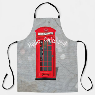 Tablier Bonjour, Calories ! Cabine Téléphonique Rouge de L