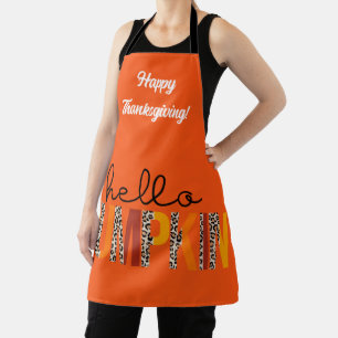 Tablier Bonjour Citrouille Automne Personnaliser d'automne