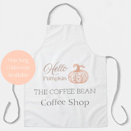 Tablier Bonjour Citrouille Marque d'Automne pour Boutique
