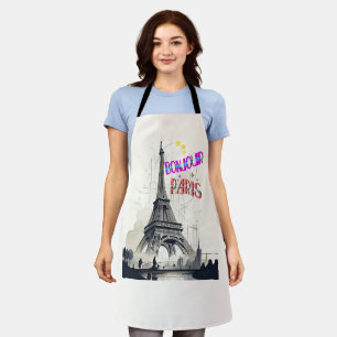 Tablier Bonjour Paris coloré