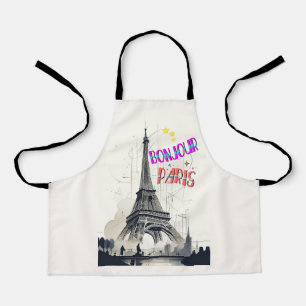 Tablier Bonjour Paris coloré