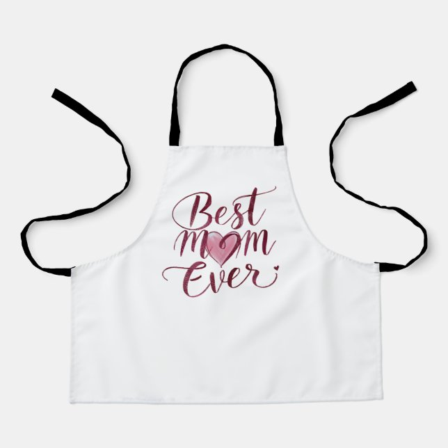 Tablier Bonne fête des mères Meilleure maman jamais (Recto)