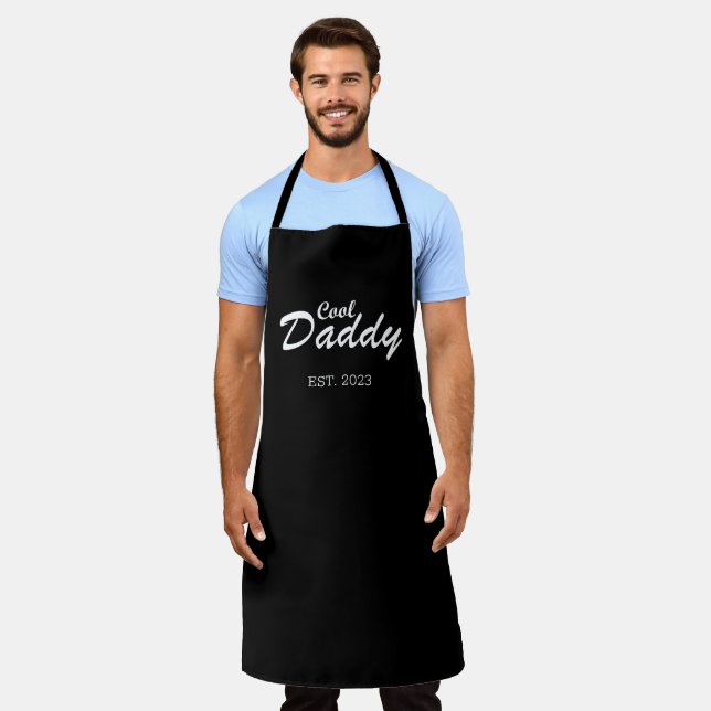 Tablier Bonne fête des pères meilleur papa cadeaux personn (Porté)