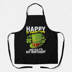 Tablier Bonne Saint Patrick et oui c'est mon anniversaire