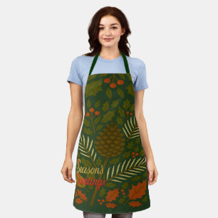 Tablier Bonnes Fêtes mi-siècle automne et hiver
