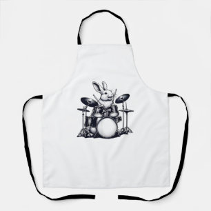 Tablier Bonnet lapin mignonne Jouer des tambours lapins ba