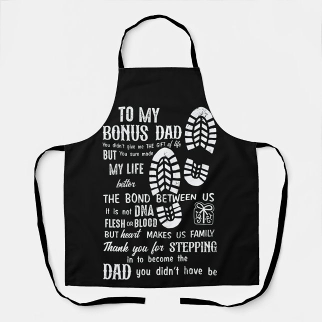 Tablier Bonus Papa Fête des pères Stepdad pour fille Son (Recto)