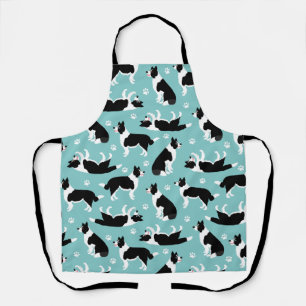 Tablier Bordure Collie et Empreinte de patte