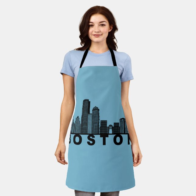 Tablier Boston Skyline Silhouette  (Porté)