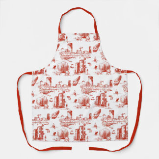 Tablier Boston Toile Red Apron