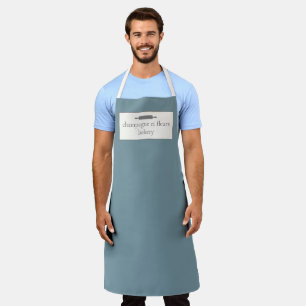Tablier Boulangerie personnalisée Nom Pierre Bleu Chef ou