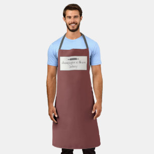 Tablier Boulangerie sur mesure Nom brique ancienne Rouge C