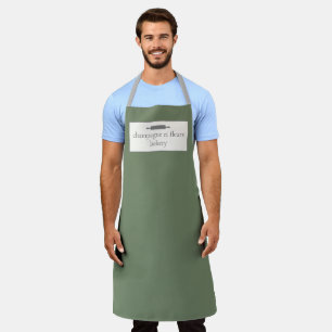 Tablier Boulangerie sur mesure Nom Olive Green Chef ou tab