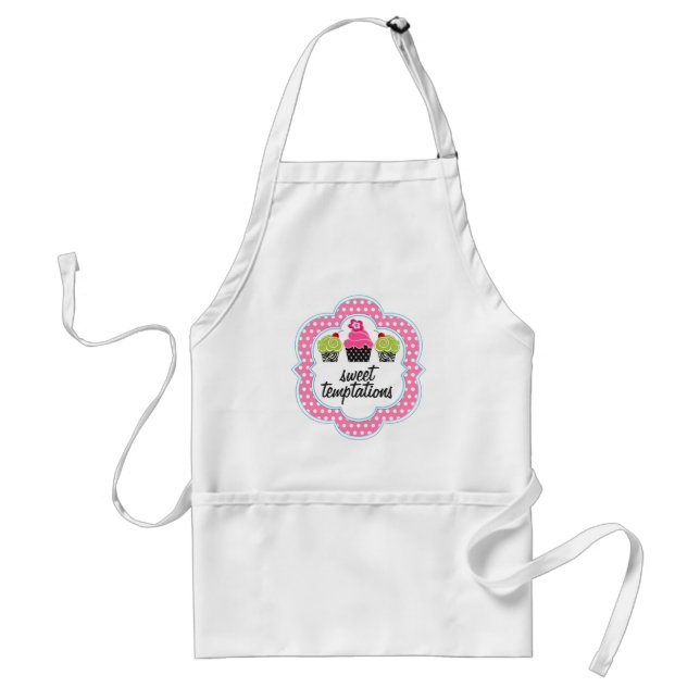 Tablier Boulangerie Whimsical Cupcake Personnalisée (Devant)
