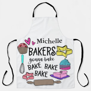 Tablier Boulangeries Personnalisées Mignonnes Vont Bake Ap
