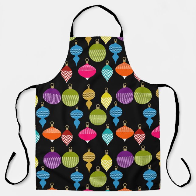 Tablier Boule décorative de Noël rétro (Recto)