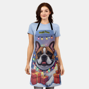 Tablier Bouledogue français French Bulldog Noël