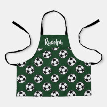 Boules de football motif vert