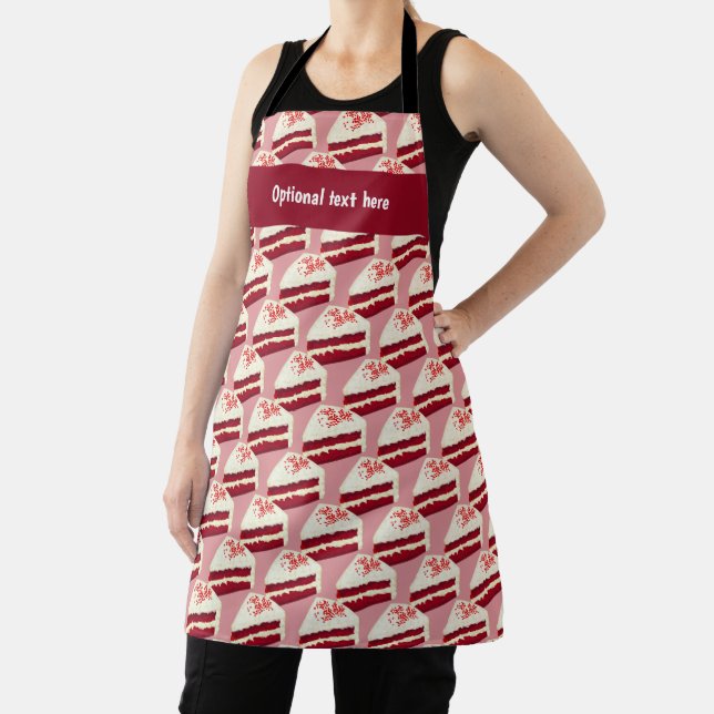 Tablier Boulet de gâteau en velours rouge - Rouge profond  (Insitu)