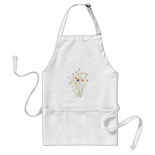 Tablier Bouquet aquarelle de fleurs sauvages