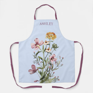 Tablier Bouquet de Fleur sauvage d'aquarelle #1