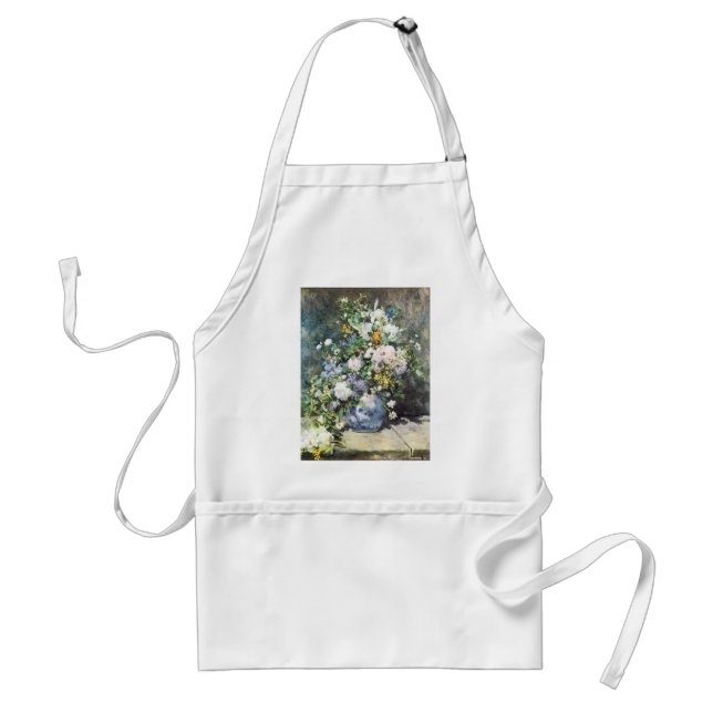 Tablier Bouquet de printemps de Pierre Renoir, Fleurs Vint (Devant)