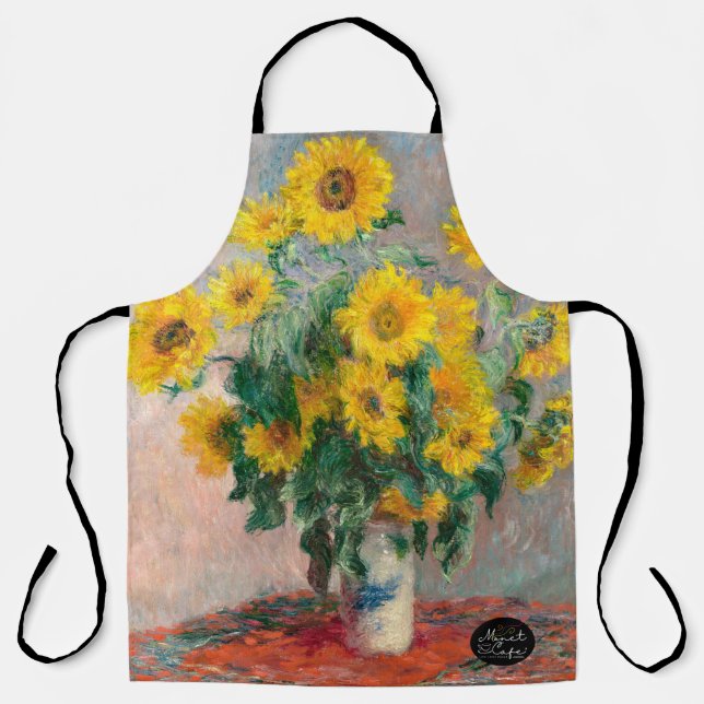 Tablier Bouquet de Sunflower (1881) par Claude Monet (Recto)