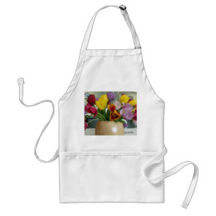 Tablier "Bouquet néerlandais" Aproon de tulipes