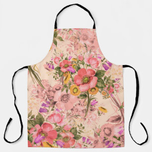 Tablier Bouquets motif rococo sans couture. Belle bouque