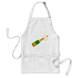Tablier Bouteille de Champagne et liège sautant