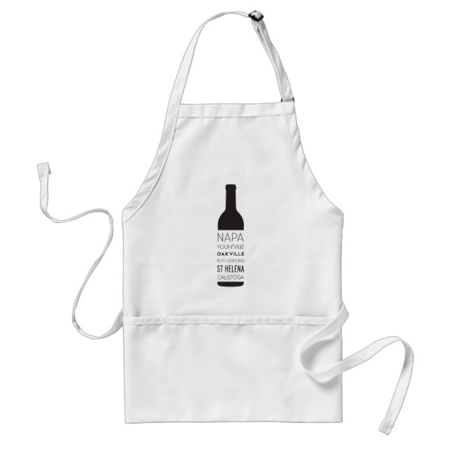 Tablier Bouteille de vin de villes de Napa Valley (Devant)