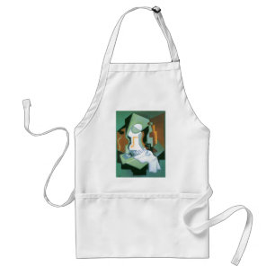 Tablier Bouteille et plat de fruits de Juan Gris, Cubisme 