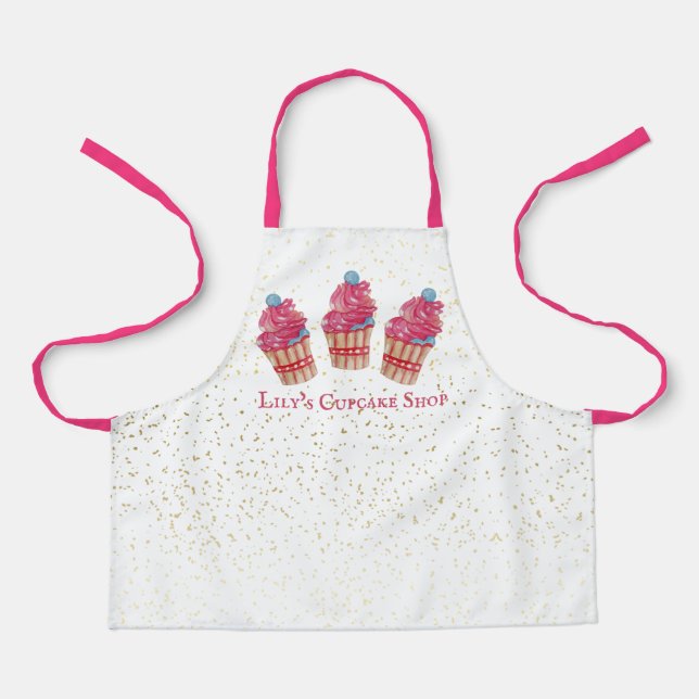Tablier Boutique de cupcake pour enfants personnalisable (Recto)