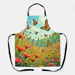 Tablier Bouton Fleur sauvage vibre Joy Design