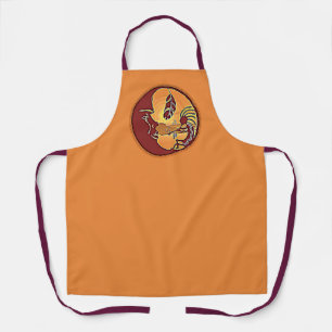 Tablier Bouton paysage - Plume de lune Kokopelli 1