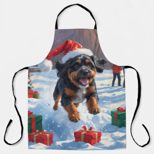 Tablier Bouviers des Flandres Scène de neige festive de No