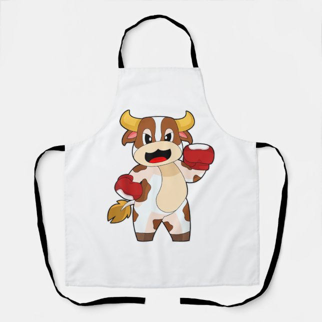 Tablier Boxer de vache Gants de boxe Boxe (Recto)