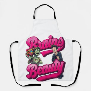 Tablier Brains & Beauté - Design Humour Zombie
