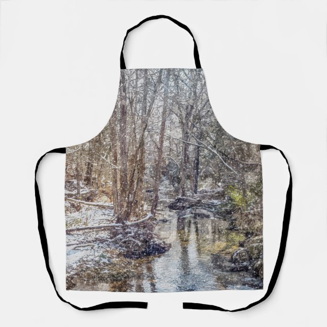 Tablier Branson Fall Creek Neige d'hiver Peinture (Recto)