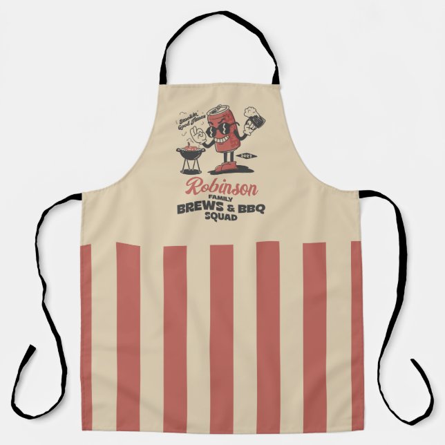 Tablier Brasseries Et BBQ Squad Amusant Barbeque Famille P (Recto)